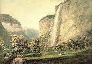 Pars, William The Valley of Lauterbrunnen and the Staubbach France oil painting artist